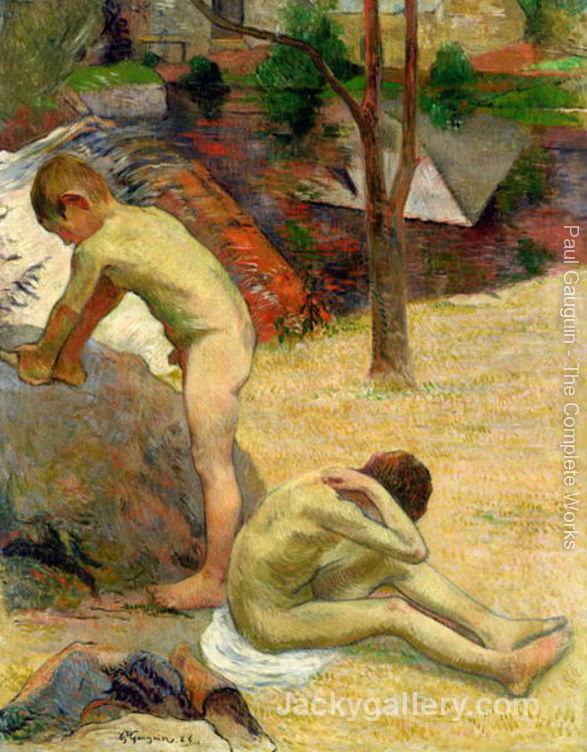 Breton Boys Bathing by Paul Gauguin paintings reproduction